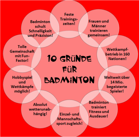 10 Gründe für Badminton